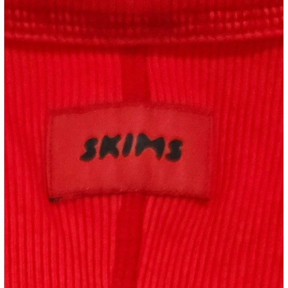 SKIMS Ribbed Onesie Women S Poppy Red Excellent Scoop Neck Sleeveless Bodysuit - Picture 4 of 9